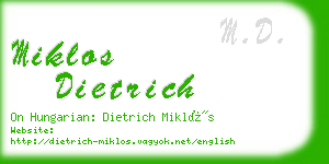 miklos dietrich business card